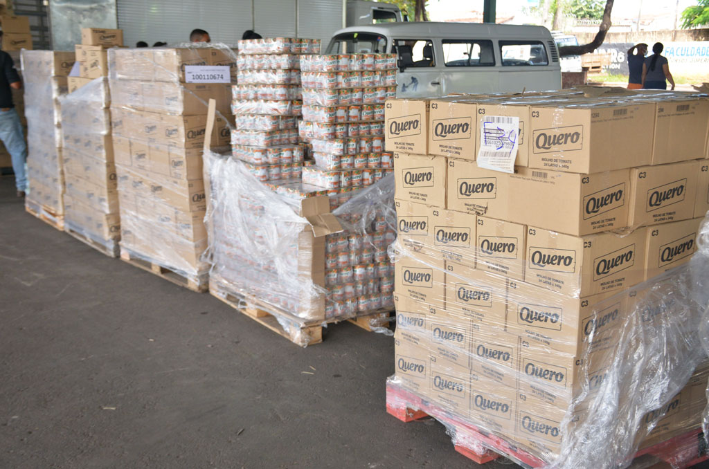 Prefeitura de Aparecida recebe da CUFA-GO 4,5 toneladas de alimentos