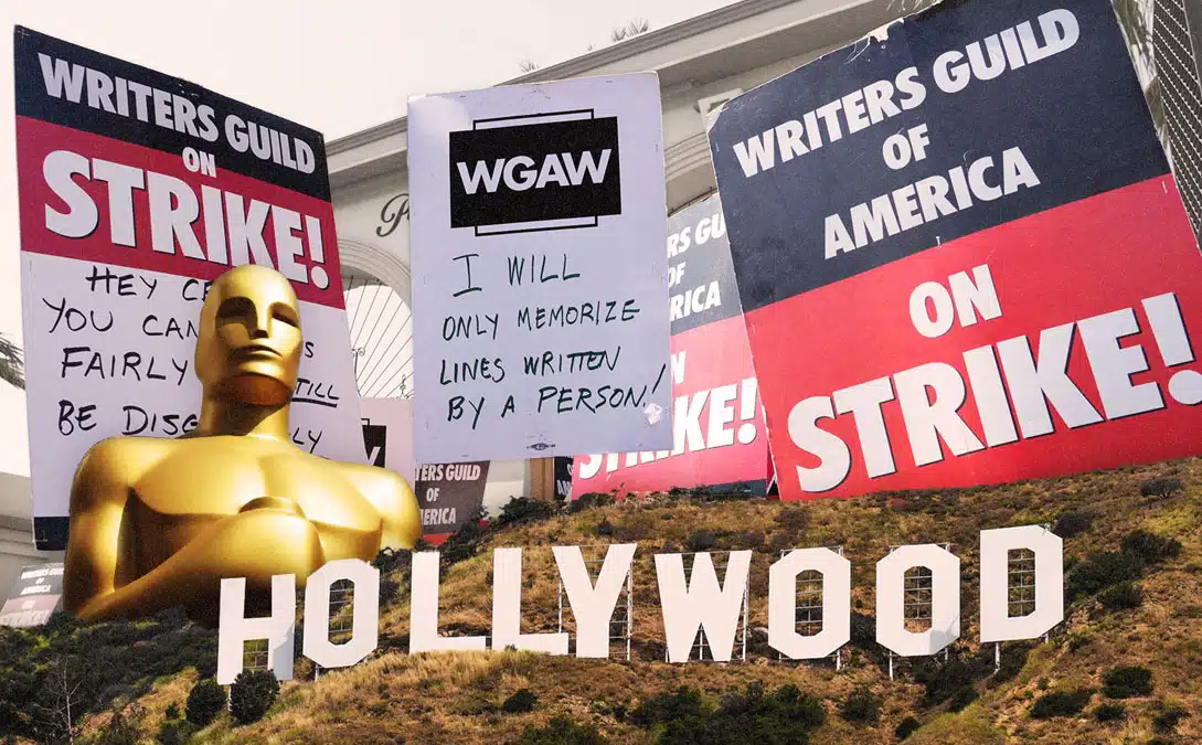 Imagem destacada do post: Atores e diretores param filmes e produções em Hollywood contra o avanço da IA na profissão
