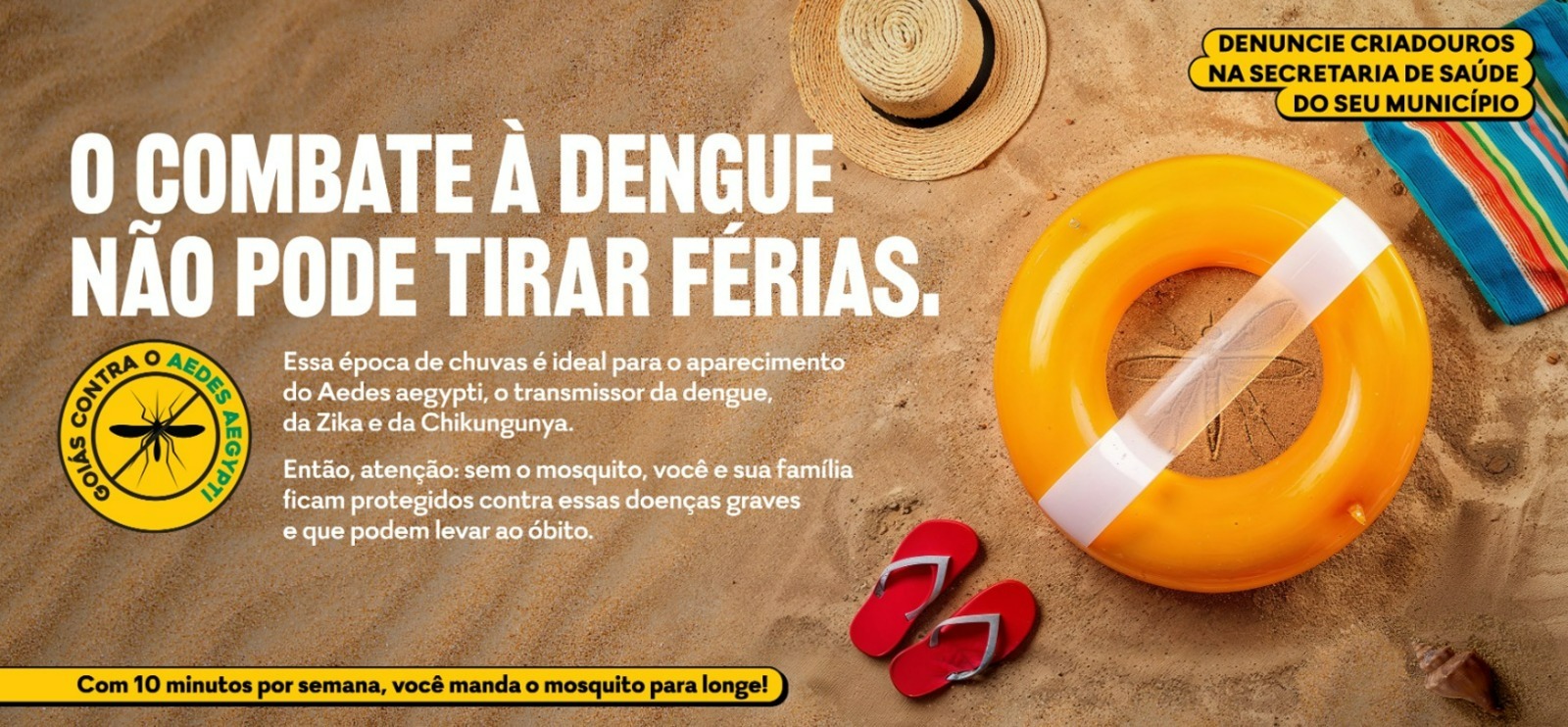 Imagem destacada do post: Governo de Goiás lança campanha contra a Dengue, Zika e Chikungunya