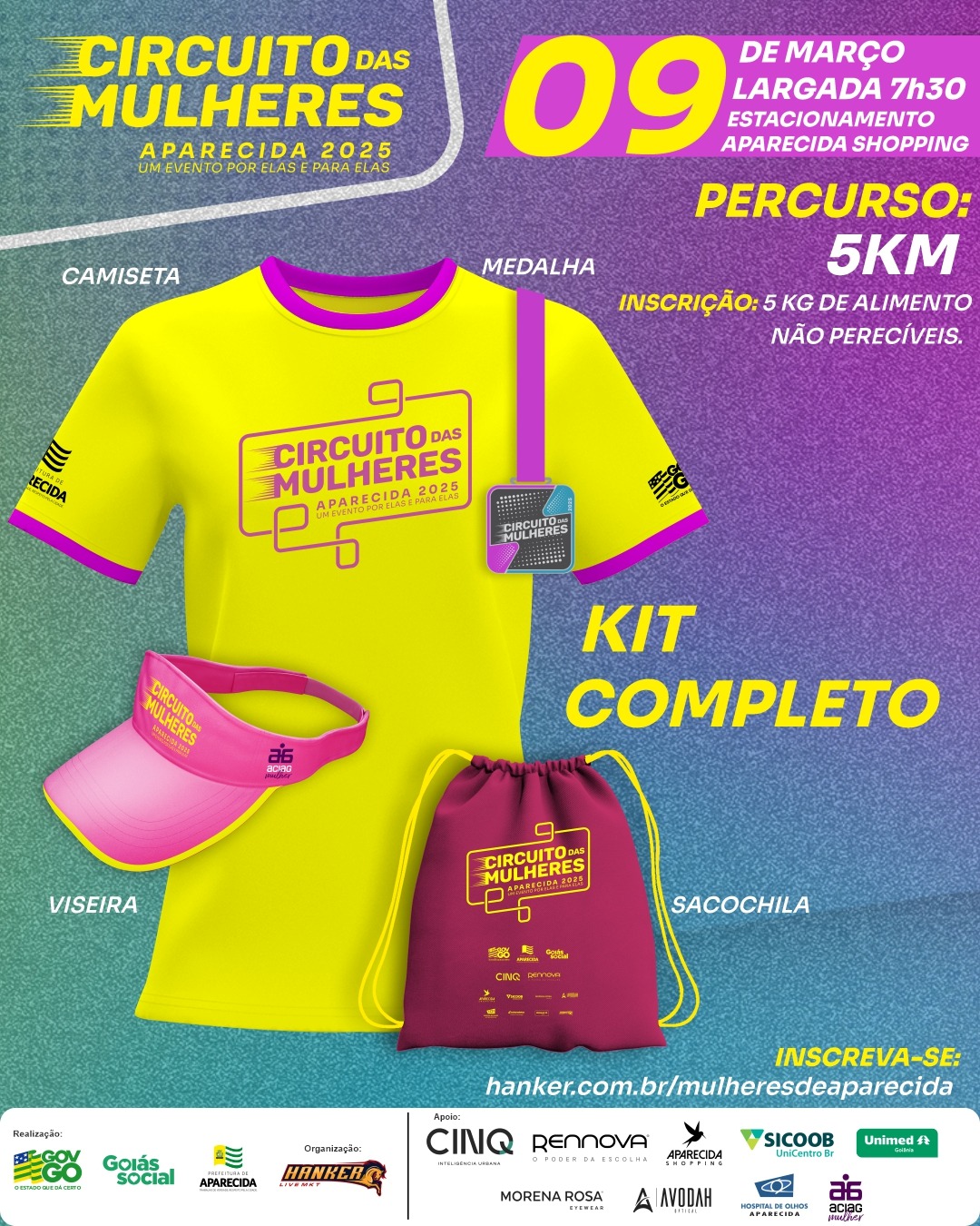 Imagem destacada do post: Circuito das Mulheres será realizado no dia 9 de março em Aparecida